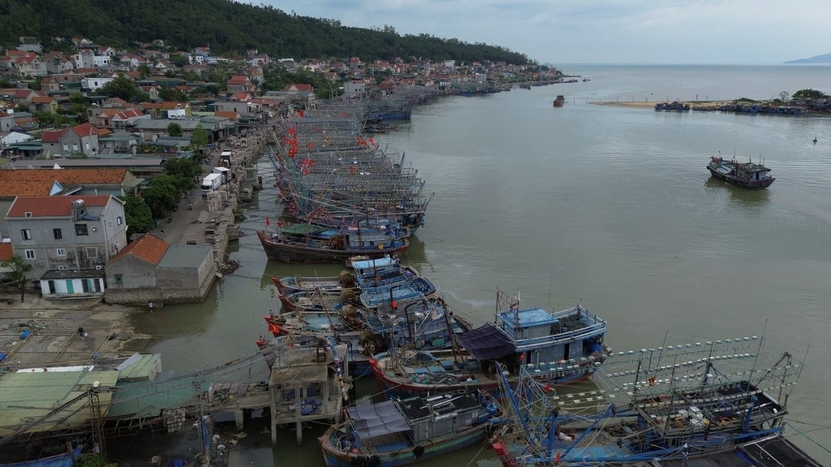 Đội tàu cá đánh bắt xa bờ tại cảng cá Quỳnh Lập, phường Tân Mai, tỉnh Nghệ An. Ảnh: Đình Tiệp.