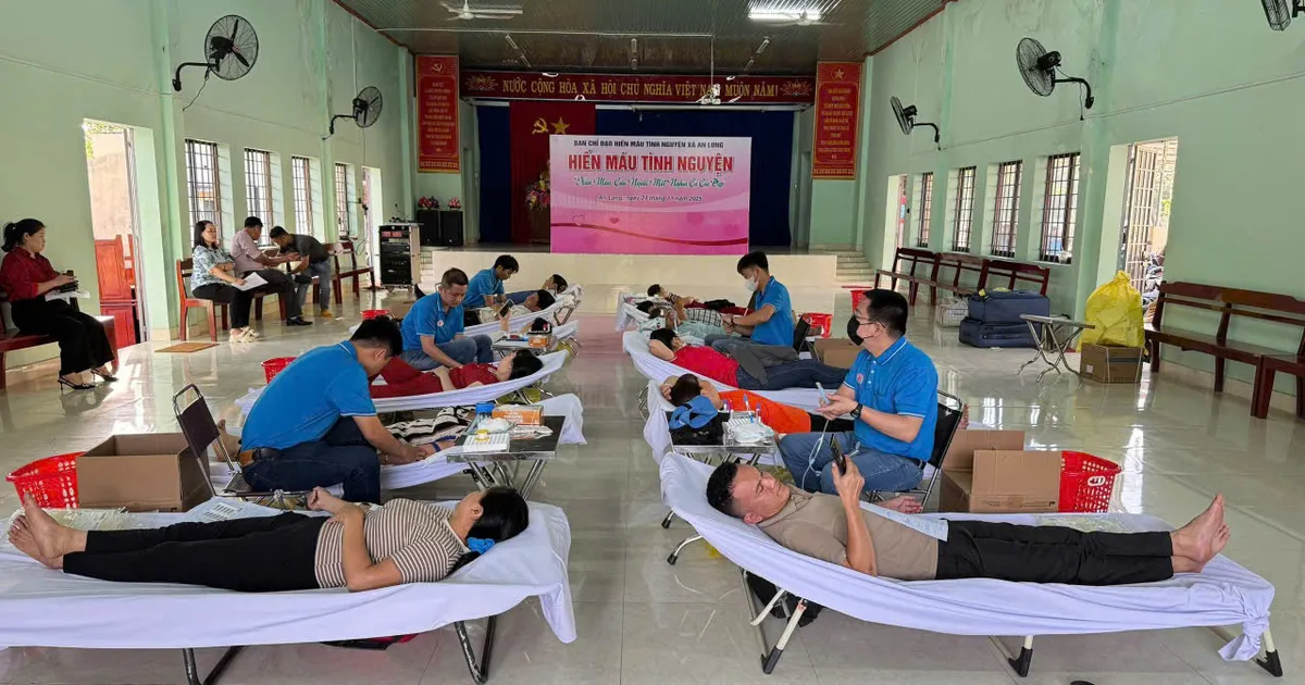 Xã An Long tiếp nhận hơn 160 đơn vị máu hiến tặng