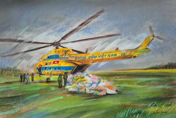 «Я так люблю своих соотечественников» в рисунках художника Ле Са Лонга Lê Sa Long - Ảnh 1.