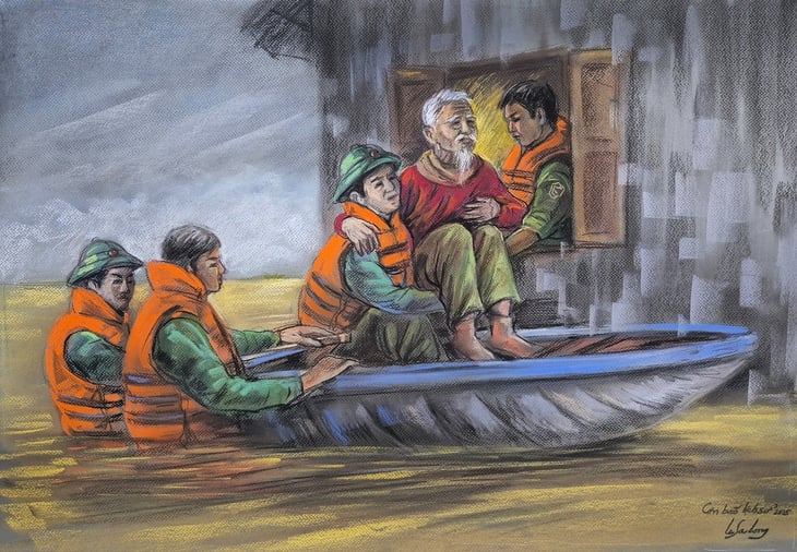 «Я так люблю своих соотечественников» в рисунках художника Ле Са Лонга Lê Sa Long - Ảnh 4.