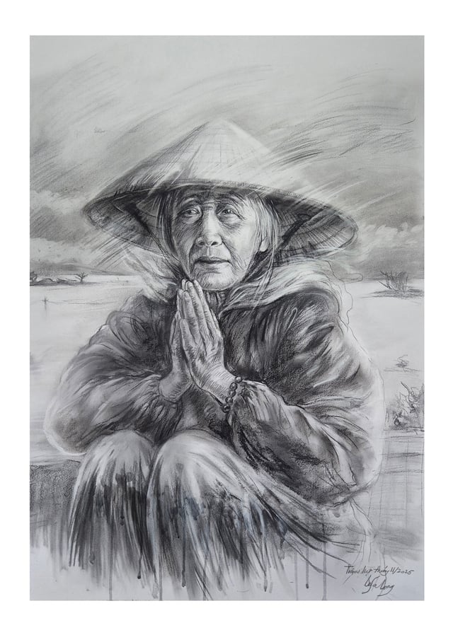 'Thương quá đồng bào tôi', bộ tranh rơi nước mắt của họa sĩ Lê Sa Long - Ảnh 10.