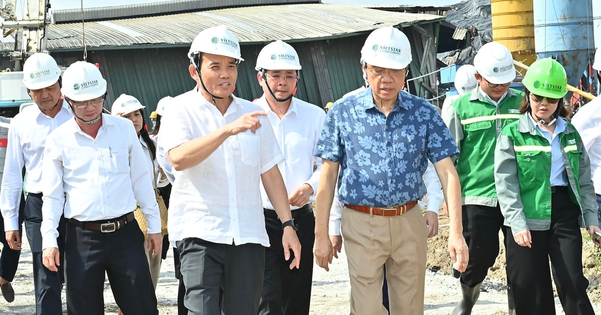 Bí thư Thành ủy TP.HCM Trần Lưu Quang kiểm tra tiến độ thi công nhà máy đốt rác phát điện