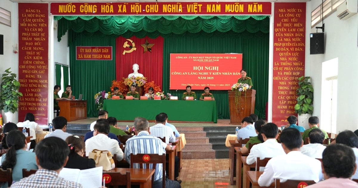 Công an xã Hàm Thuận Nam lắng nghe ý kiến Nhân dân, nâng cao chất lượng phục vụ