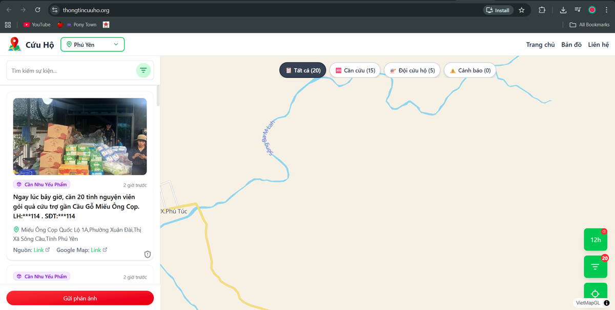 छवि thongtincuuho.org वेबसाइट से ली गई है। स्क्रीनशॉट।