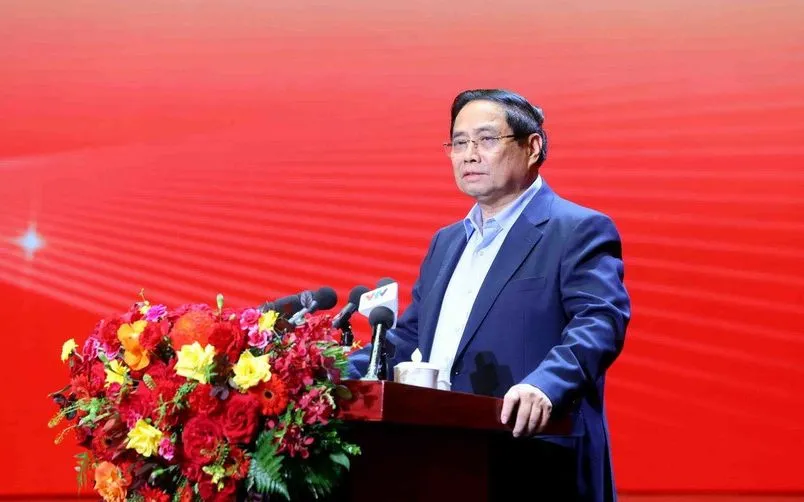 Thủ tướng Phạm Minh Chính phát biểu chỉ đạo. Ảnh: TTXVN