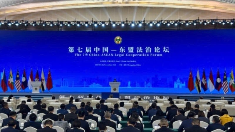 Representanter från länder som deltar i forumet. (Foto: Vietnam Lawyers Association)