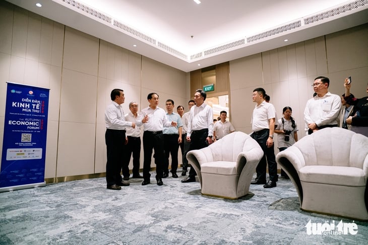 Phó thủ tướng Bùi Thanh Sơn kiểm tra công tác chuẩn bị cuối cho Diễn đàn Kinh tế mùa thu - Ảnh 7.