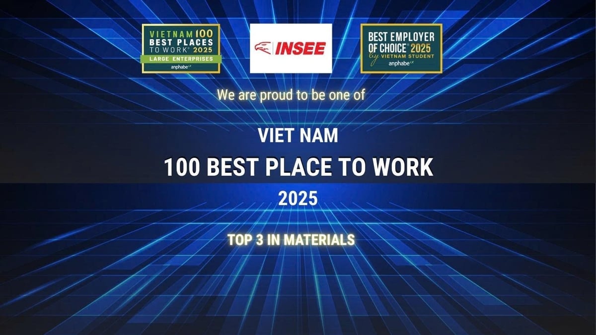 INSEE Việt Nam ghi danh trong Top 100 Nơi làm việc tốt nhất Việt Nam, Top 3 trong các công ty thuộc nhóm ngành Vật liệu (Công nghiệp, Xây dựng...). Ảnh: Khánh Loan.