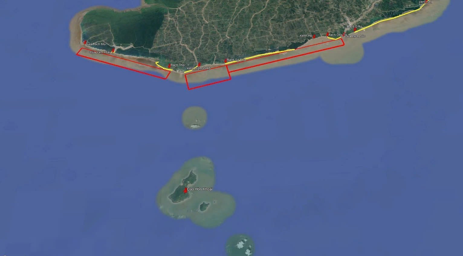 Khu Logistics lấn biển phục vụ Cảng tổng hợp Hòn Khoai và Đảo Hòn Khoai. Ảnh: Trọng Linh.