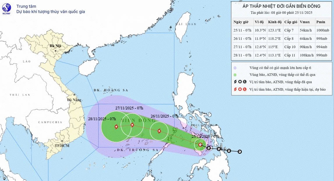 Tropical depression likely to strengthen into storm when entering East Sea