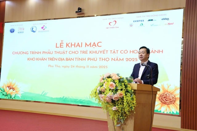 ניתוח חינם למאות ילדים עם מוגבלויות בפו טו - תמונה 1. Phẫu thuật miễn phí cho hàng trăm trẻ khuyết tật ở Phú Thọ- Ảnh 1.