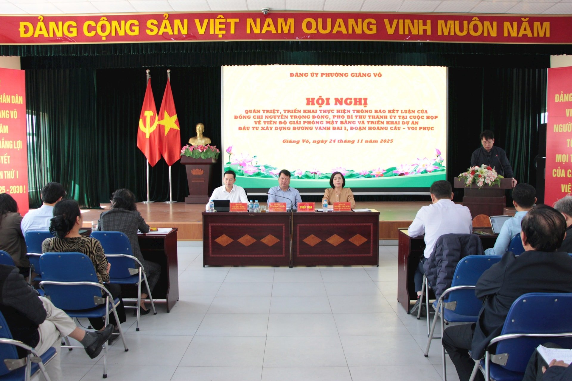 Phường Giảng Võ tập trung hoàn thành giải phóng mặt bằng đường Vành đai 1 trong 20 ngày- Ảnh 1.