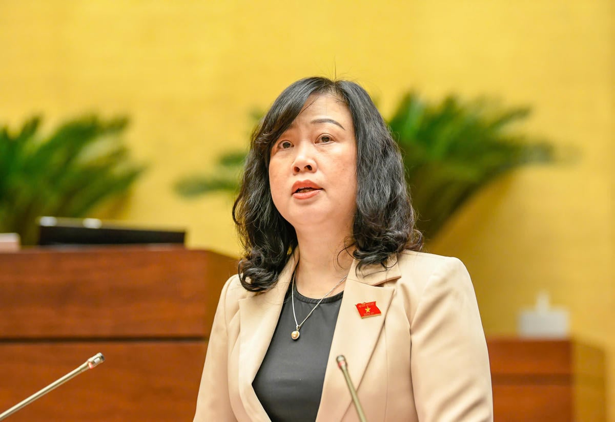 Ministr zdravotnictví Dao Hong Lan představil Zprávu o investiční politice pro Národní cílový program v oblasti zdravotní péče, populace a rozvoje na období 2026–2035. Foto: Quang Vinh.