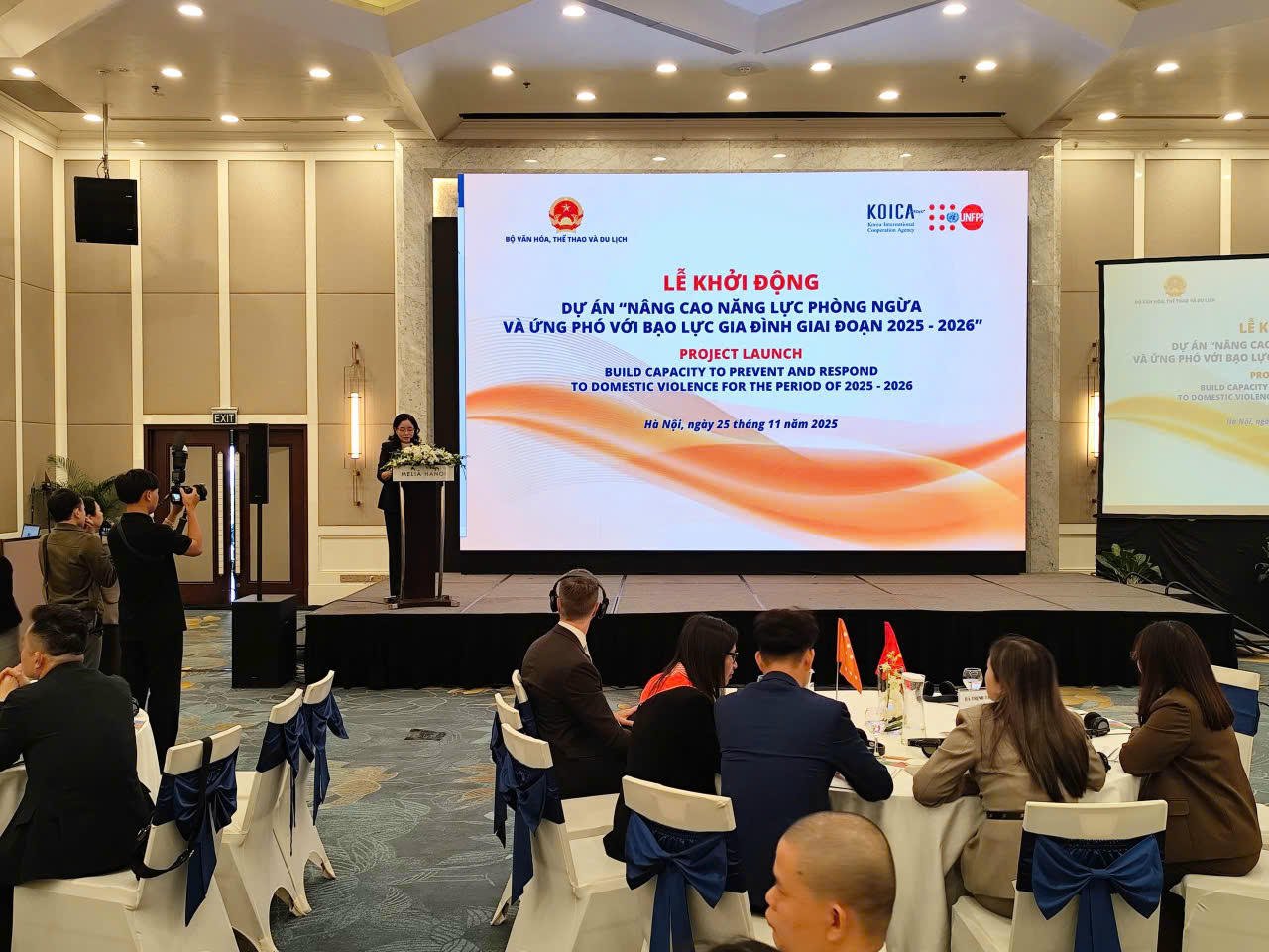 โครงการ “เสริมสร้างศักยภาพการป้องกันและรับมือกับความรุนแรงในครอบครัวในช่วงปี 2568-2569” เปิดตัวเมื่อวันที่ 25 พฤศจิกายน 2568 ภาพ: PV.