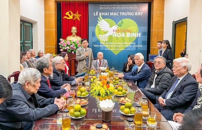 Tái hiện hào khí Điện Biên Phủ trên không qua trưng bày "Khát vọng hòa bình" - Ảnh 1.