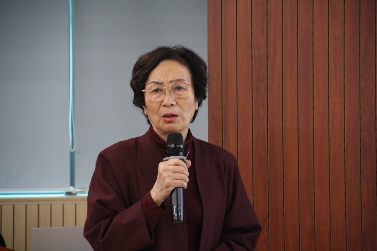 PGS.TS. Bùi Thị An, nguyên đại biểu Quốc hội, Viện trưởng Viện Tài nguyên, Môi trường và Phát triển cộng đồng cho rằng phụ nữ đại biểu dân cử có vai trò đặc biệt quan trọng trong giám sát việc thực thi các chính sách khí hậu. Ảnh: Mai Đan.