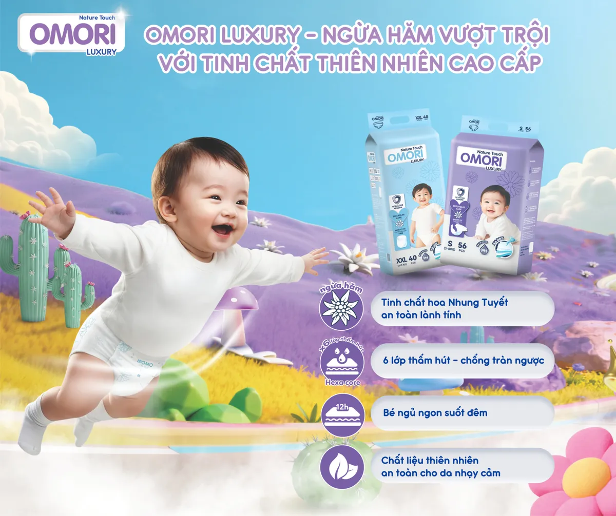Bỉm OMORI LUXURY - Nature Touch: Đột phá từ tinh chất hoa Nhung Tuyết- Ảnh 2.