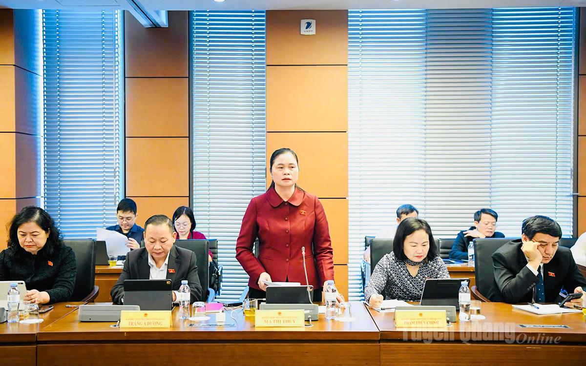 Đại biểu Ma Thị Thúy phát biểu thảo luận