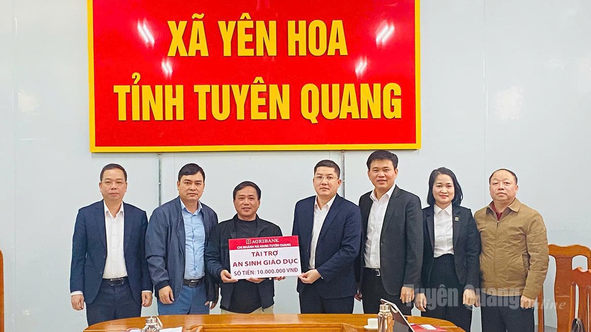 Å gi støtte til Yen Hoa kommune for å overvinne konsekvensene av naturkatastrofer.