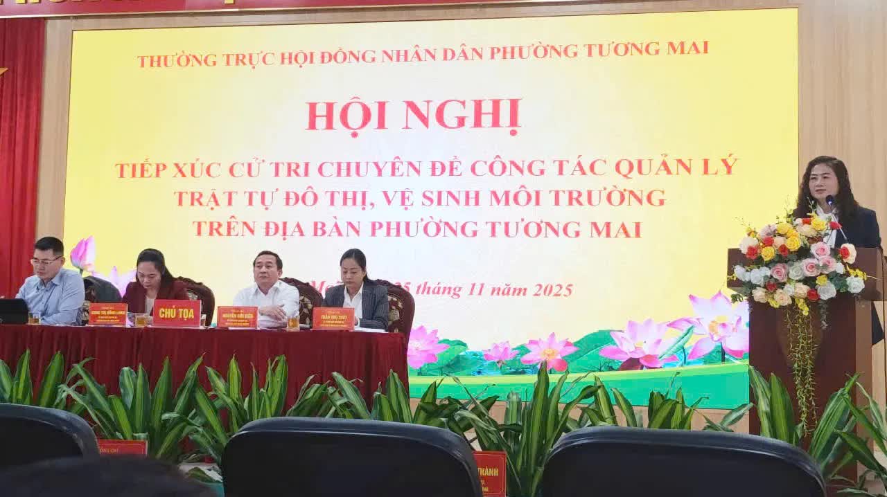 Phường Tương Mai tiếp xúc cử tri chuyên đề vệ sinh môi trường, trật tự đô thị- Ảnh 2.