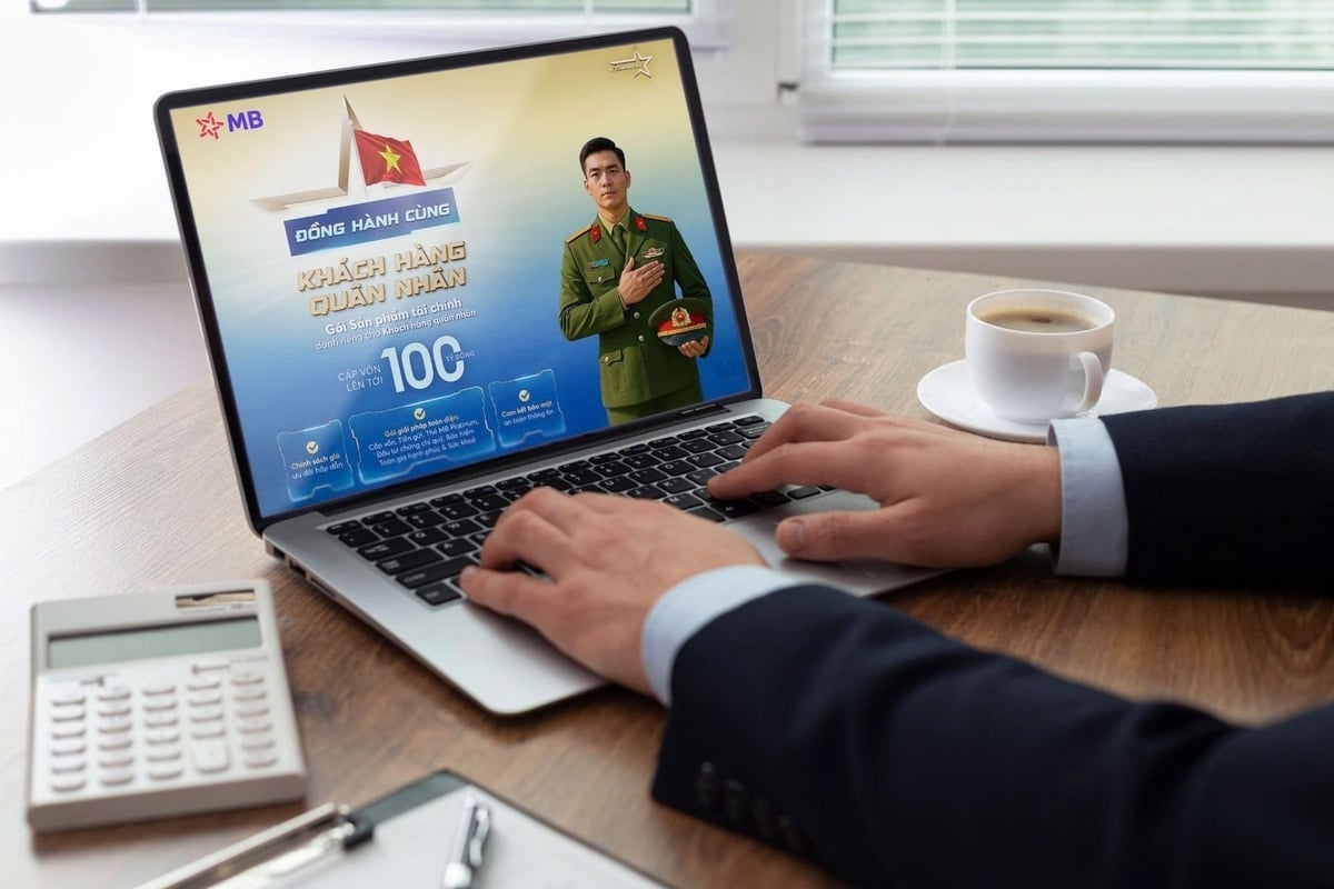 'Combo sản phẩm dành cho Quân nhân' do MB thiết kế riêng cho nhóm khách hàng thuộc lực lượng vũ trang. Ảnh: MB.