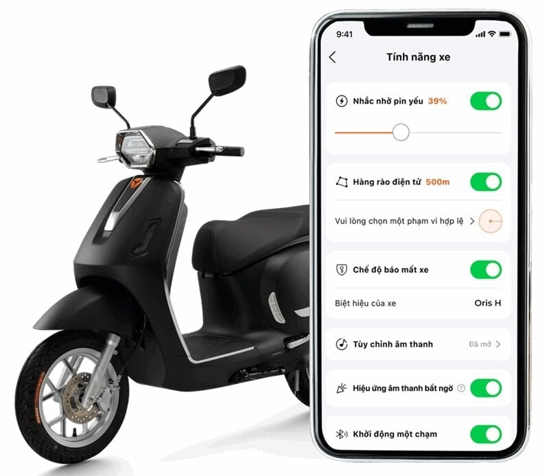 Hubungkan smartphone dan lokasi GPS melalui aplikasi YADEA