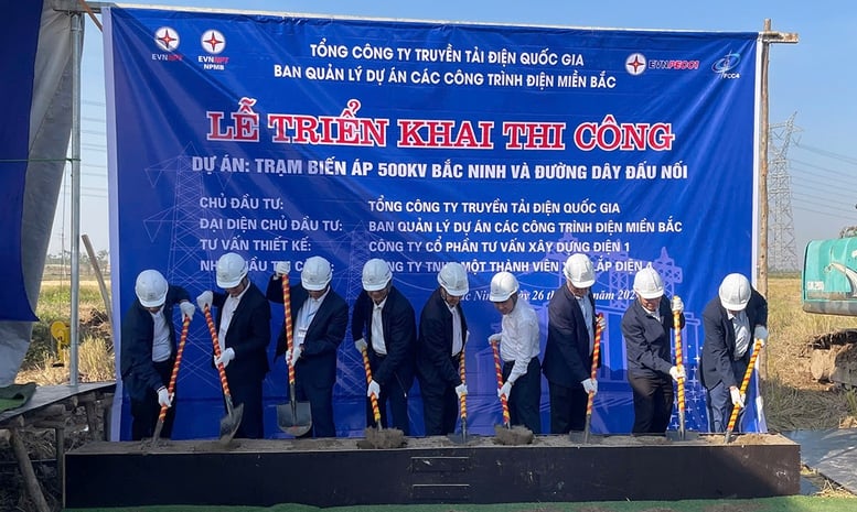 Triển khai thi công dự án trạm biến áp 500 kV Bắc Ninh và đường dây đấu nối- Ảnh 1.