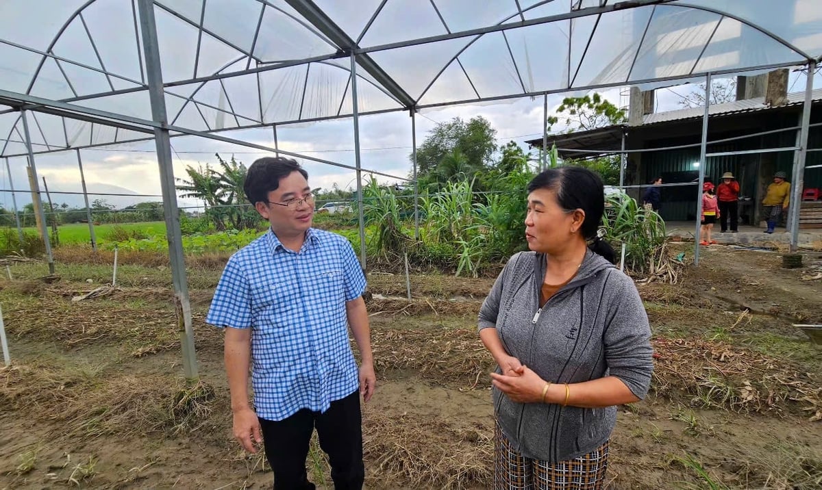 Ông Nguyễn Quốc Mạnh, Phó Cục trưởng Cục Trồng trọt và BVTV kiểm tra vùng sản xuất rau của Hợp tác xã rau Ninh Đông, tỉnh Khánh Hòa. Ảnh: KS.