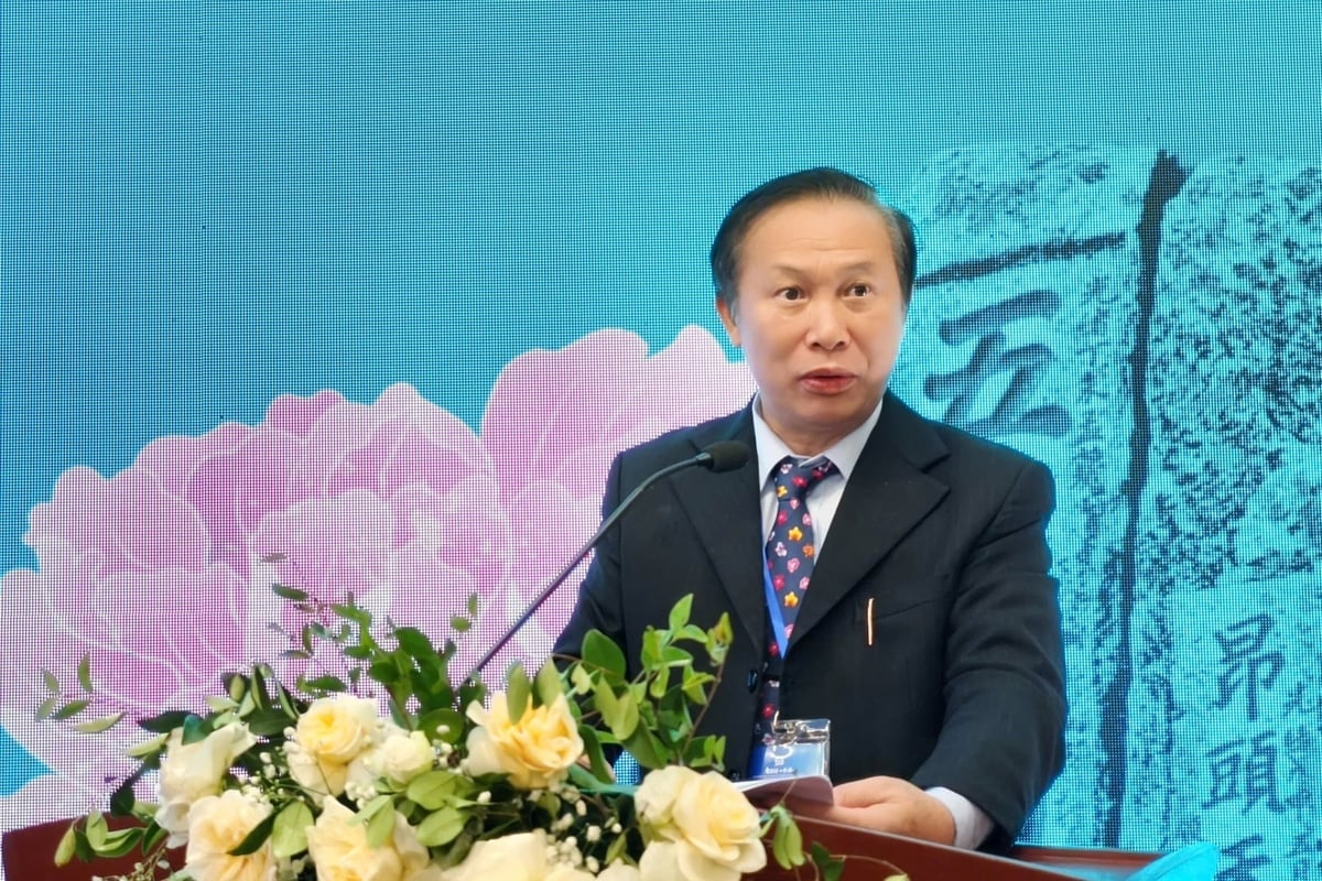 Theo PGS.TS. Đặng Văn Đông, Tuyên bố Hà Nội là một trong những kết quả nổi bật nhất của Hội nghị. Ảnh: Trung Hiếu.