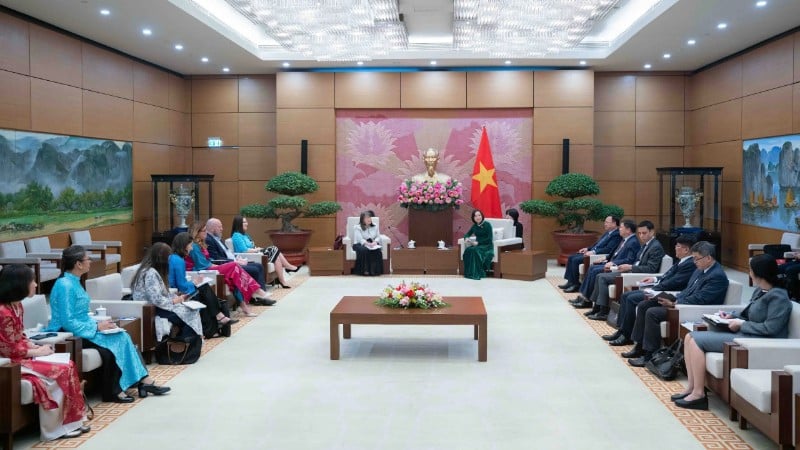 អនុប្រធានរដ្ឋសភា Nguyen Thi Thanh បានទទួលជួបគណៈប្រតិភូ UNICEF និងគណៈកម្មាធិការអង្គការសហប្រជាជាតិទទួលបន្ទុកសិទ្ធិកុមារ។