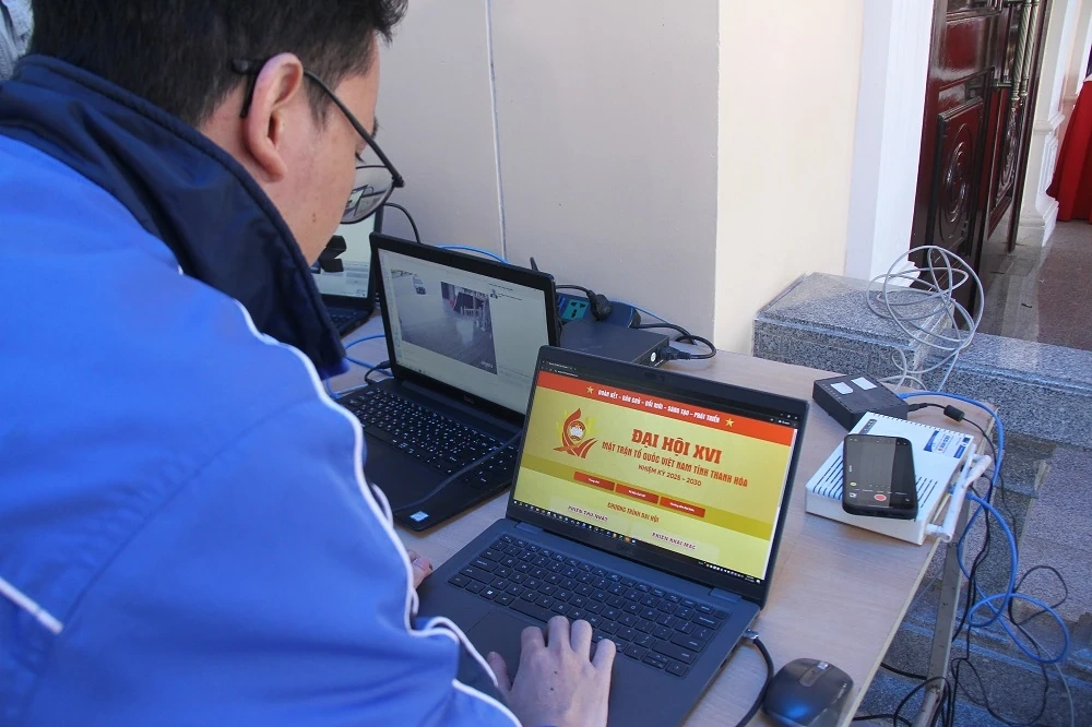 VNPT Thanh Hoa tillhandahåller digitala tjänster för att betjäna den 16:e provinsiella fosterlandsfrontens kongress