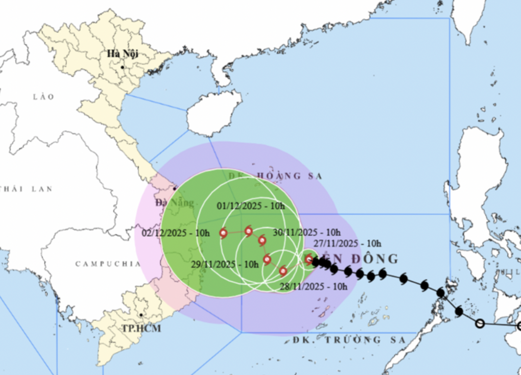 תנועת הסופה קוטו (צילום: NCHMF).
