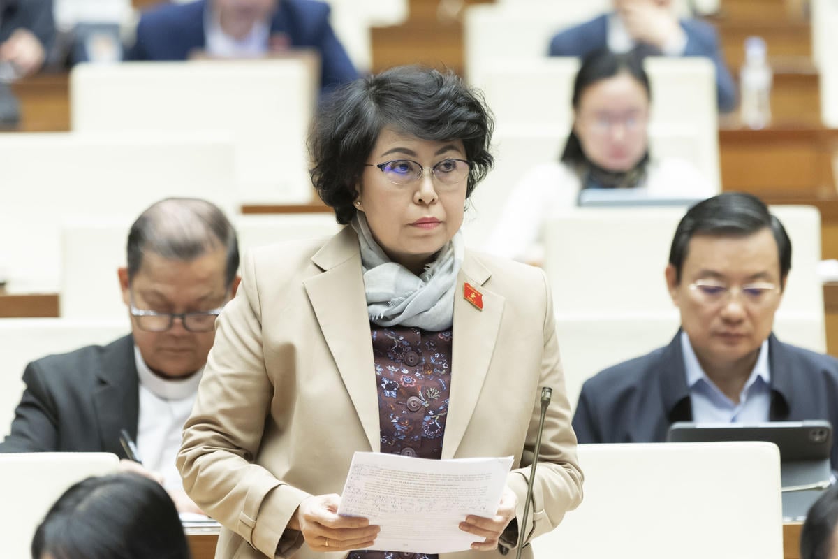 Delegat la Thi Bich Chau, delegația orașului Ho Chi Minh. Fotografie: Quang Vinh