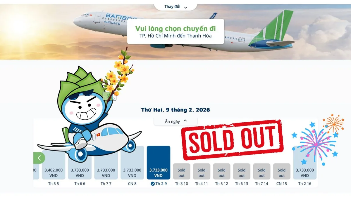 Thị trường vé máy bay Tết 2026: Nhiều chặng bay về miền Trung đã hết chỗ cao điểm - Ảnh 2.