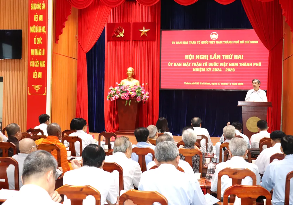 Deuxième conférence, mandat 2024-2029, Comité du Front de la Patrie du Vietnam, Hô Chi Minh-Ville, matin du 27 novembre