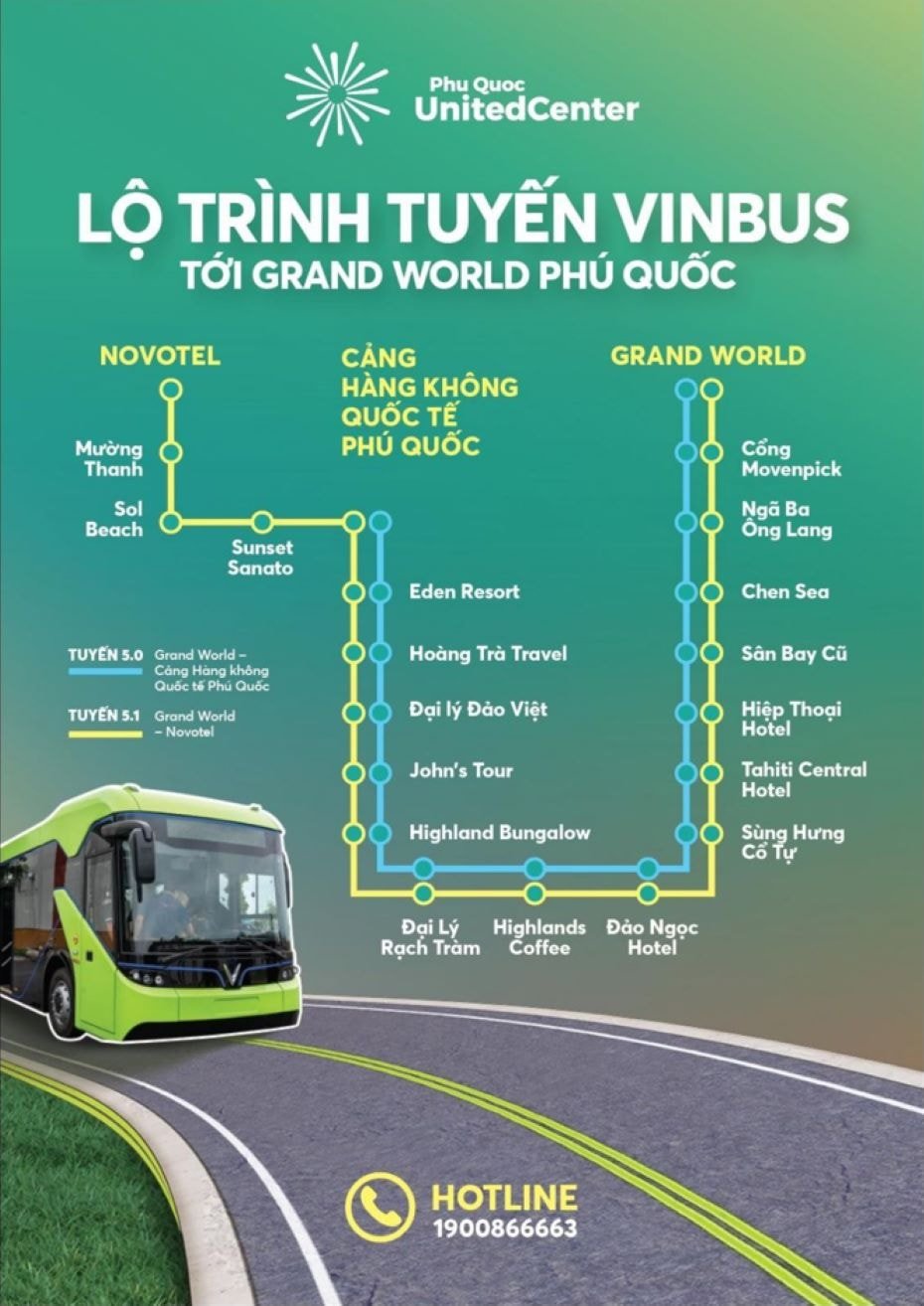 Vinbus Phu Quoc بس کا شیڈول