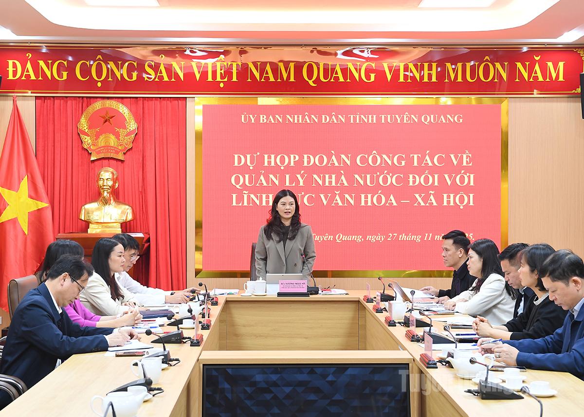 El vicepresidente del Comité Popular Provincial, Vuong Ngoc Ha, presidió la reunión.