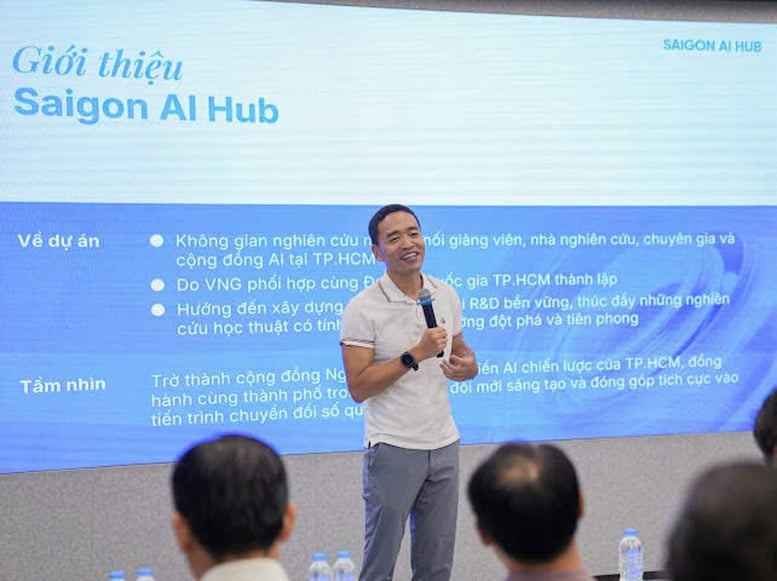 VNG lansează Saigon AI Hub pentru a promova inovația și transformarea digitală națională - Foto 1. VNG ra mắt Saigon AI Hub thúc đẩy đổi mới sáng tạo và chuyển đổi số quốc gia- Ảnh 1.