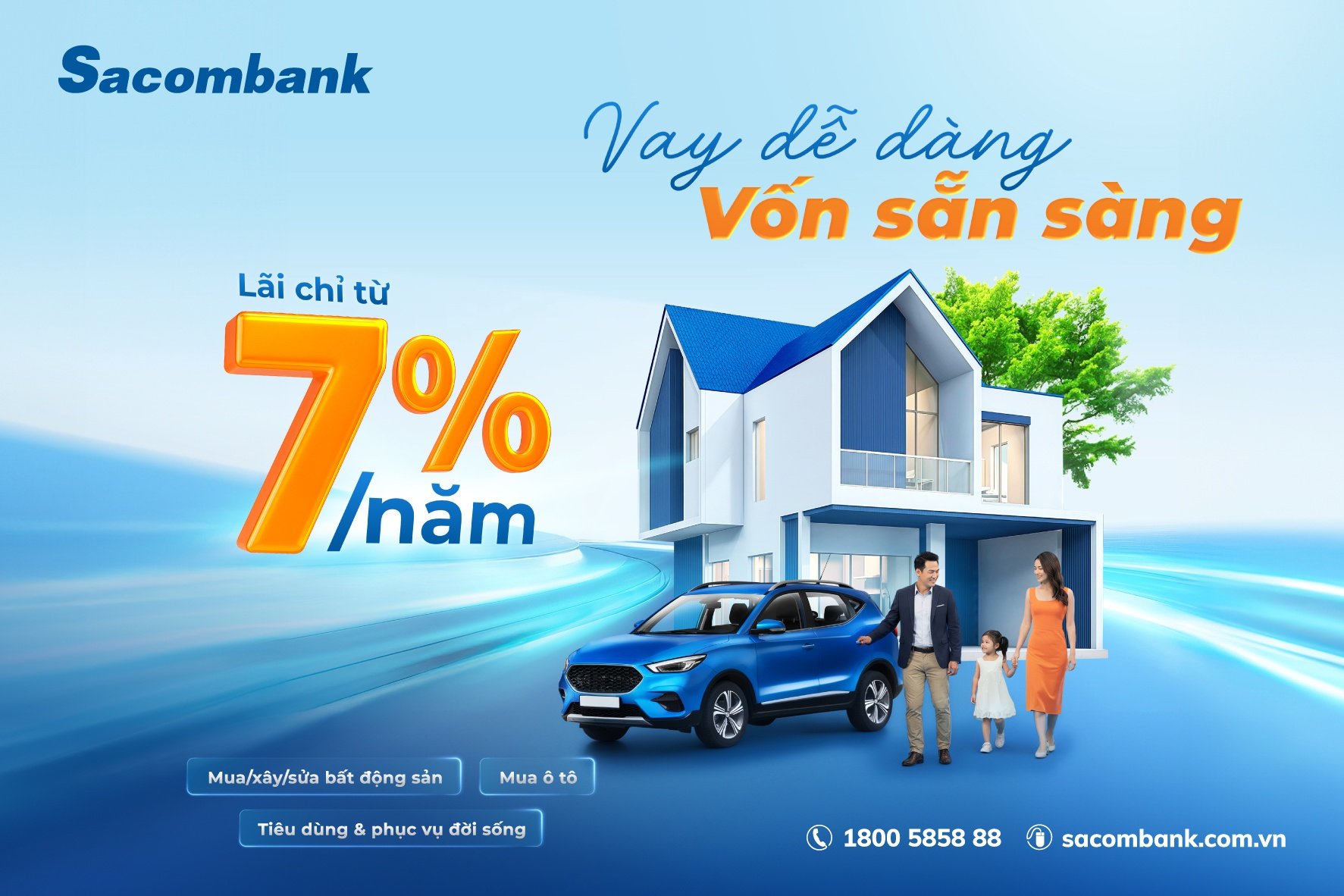 Sắm sửa cuối năm không lo nghĩ với lãi suất cho vay hấp dẫn từ Sacombank
