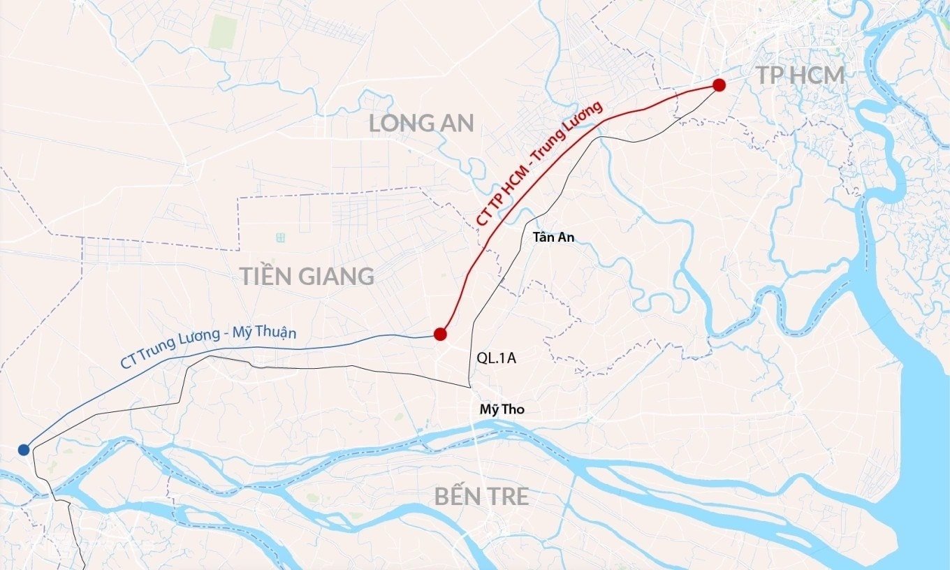 Διαδρομή Πόλης Χο Τσι Μινχ - Trung Luong - My Thuan Expressway.