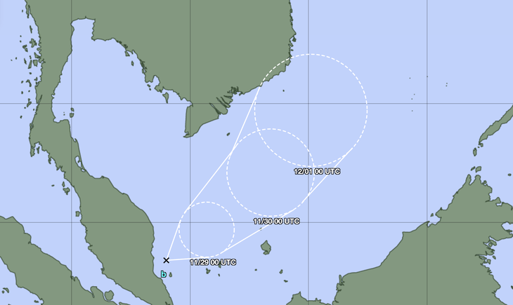 Diễn biến đặc biệt: Áp thấp nhiệt đới đã vượt qua bán đảo Mã Lai, hướng vào Biển Đông - Ảnh 1.