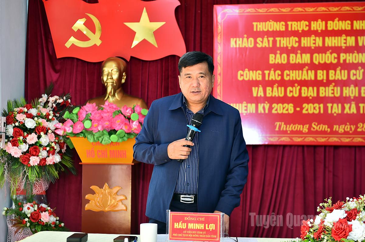 Hau Minh Loi, ständige vice ordförande för provinsens folkråd, talade vid mötet.