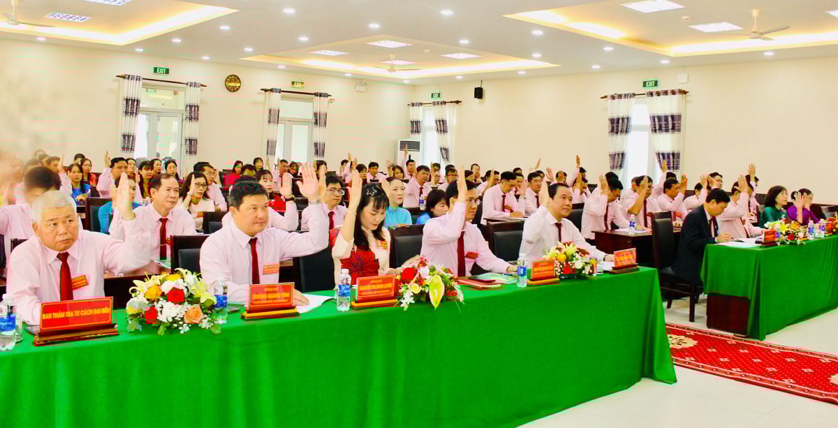 Delegáti hlasovali pro schválení programu sjezdu.