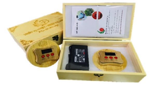 Termoterapi cihazı seti ve sırt kompres kullanımı.