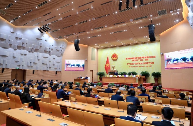 kỳ họp thứ hai mươi tám, HĐND thành phố Hà Nội. (Ảnh: T.L)