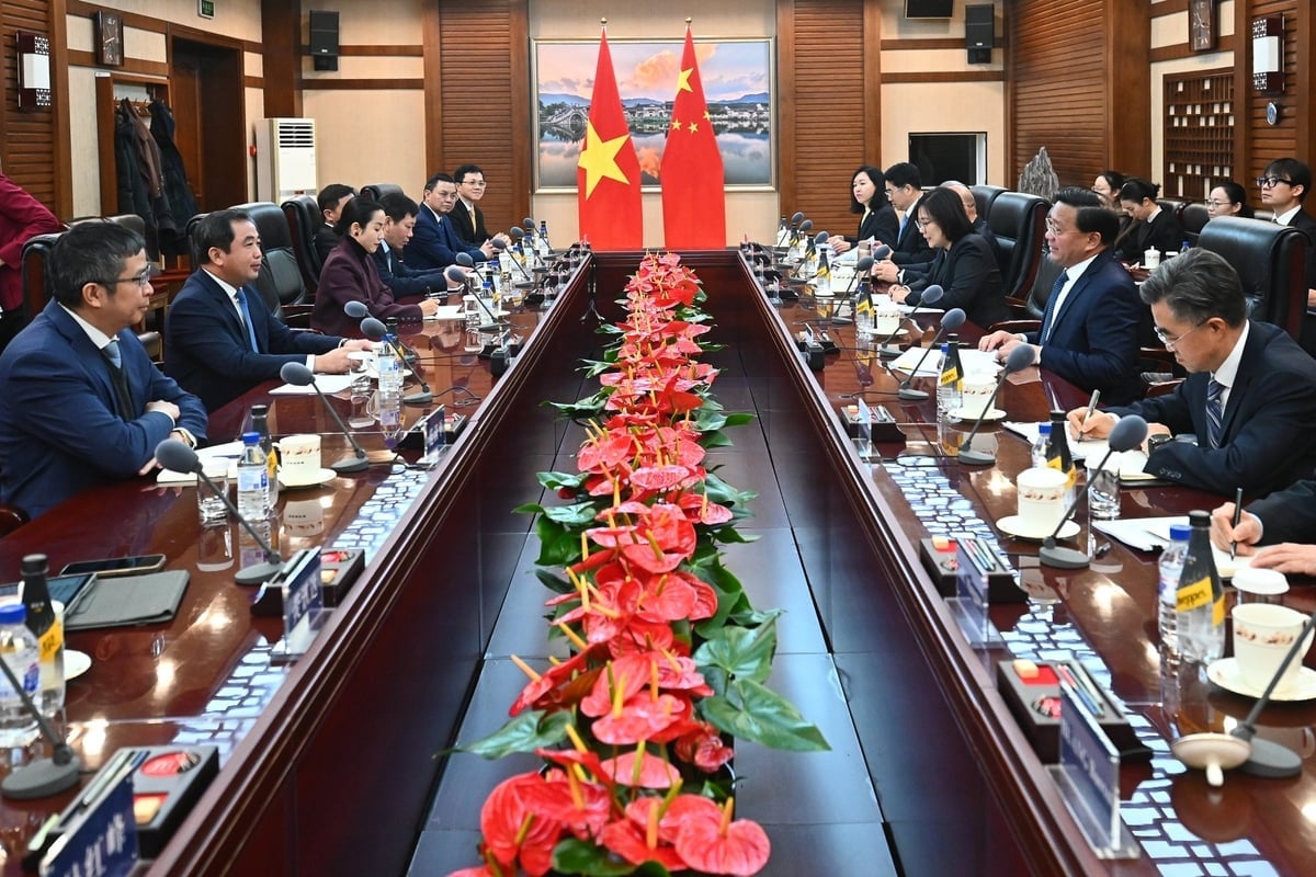 Kỳ họp thứ 2 Ủy ban hợp tác nông nghiệp Việt - Trung diễn ra sáng 28/11. Ảnh: Tùng Đinh.