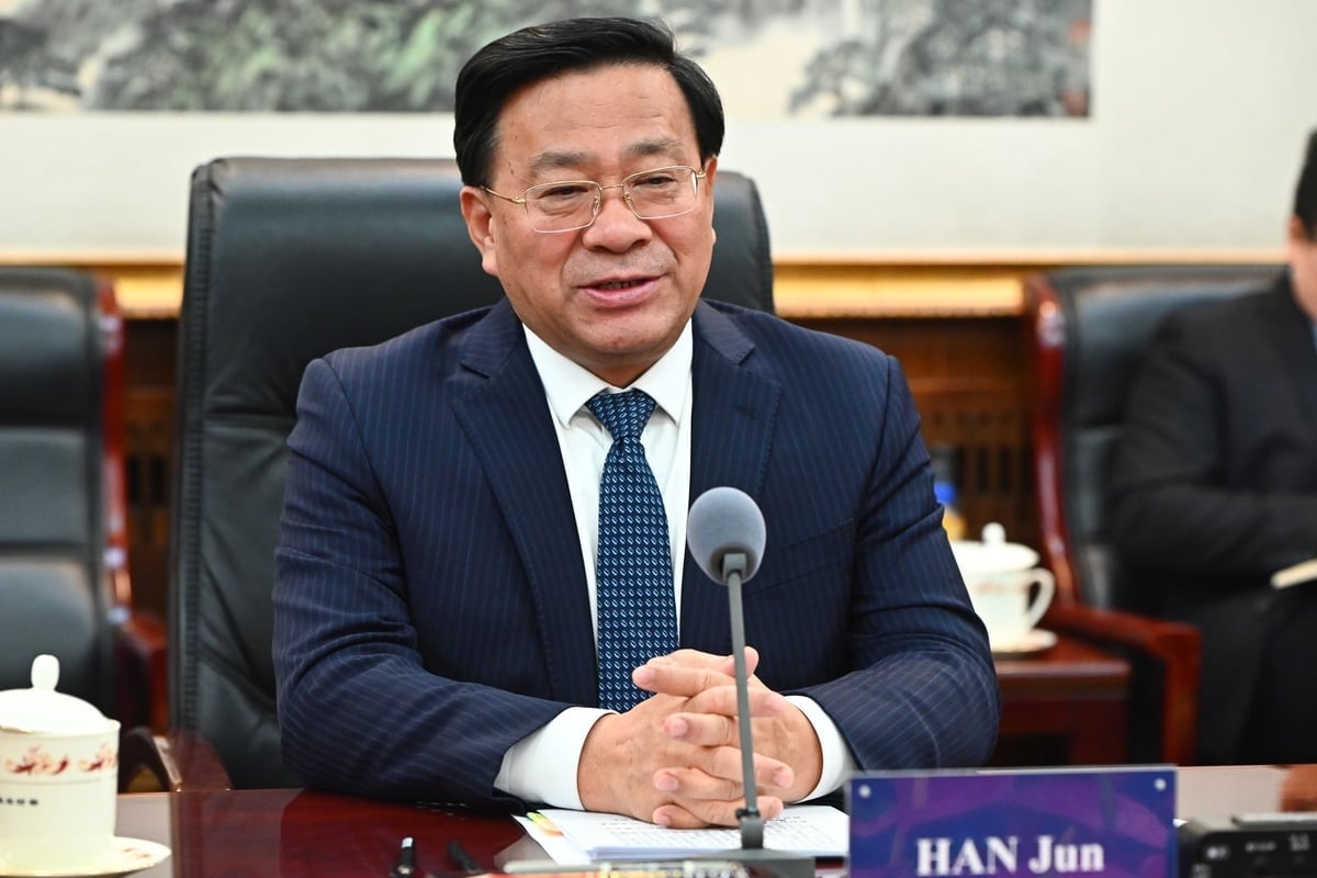 Bộ trưởng Hàn Tuấn ghi nhận và khẳng định sẵn sàng hợp tác với Việt Nam. Ảnh: Tùng Đinh.