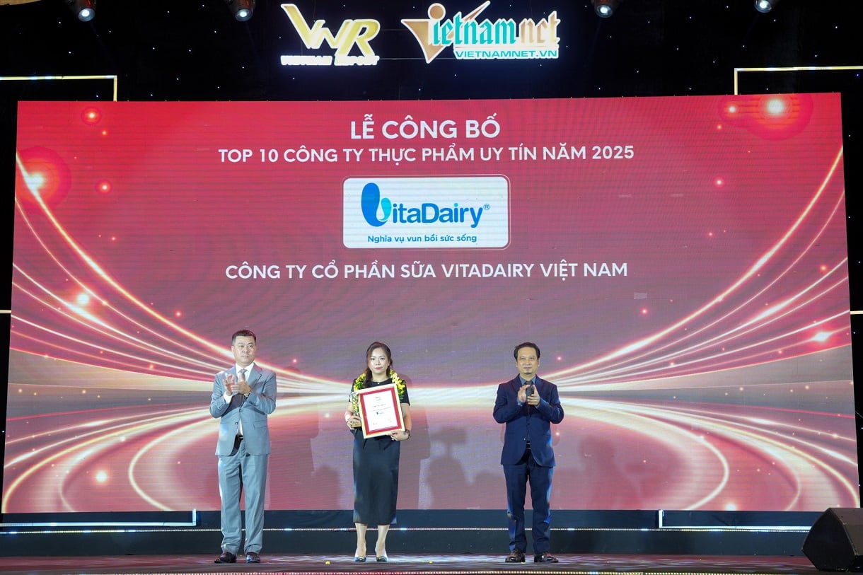Vitadairy se une oficialmente a las 5 empresas lácteas con mayor reputación de Vietnam.