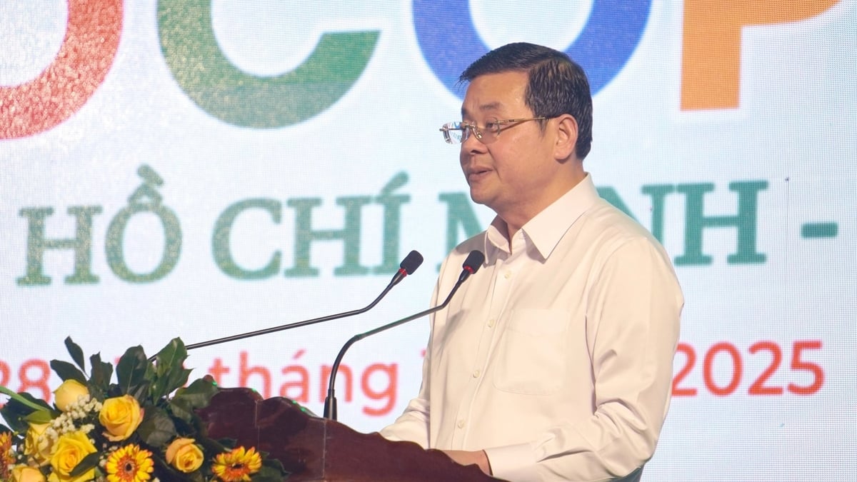 Ông Nguyễn Toàn Thắng, Giám đốc Sở Nông nghiệp và Môi trường TP.HCM, cho biết: 'Thời gian tới, Sở sẽ có nhiều chương trình phát triển, quảng bá các sản phẩm OCOP gắn liền với phát triển kinh tế, nâng cao thu nhập cho người dân'. Ảnh: Lê Bình.