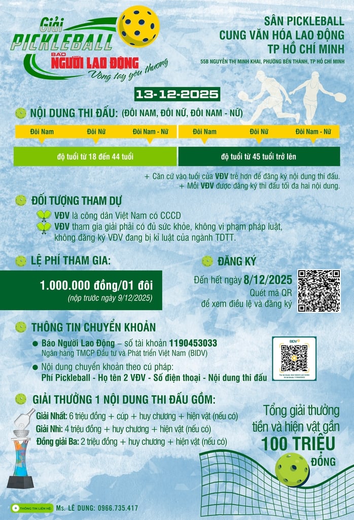 Nhiều nghệ sĩ, người nổi tiếng tham dự Giải pickleball